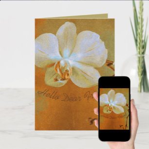 Att tänka på Söt Orchid i Orangens skuggor Kort