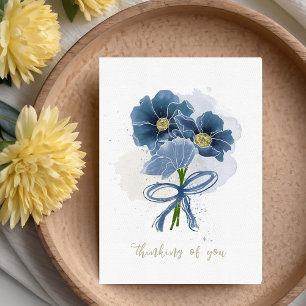 Att tänka på vattenfärgen Flower Bouquet Kort