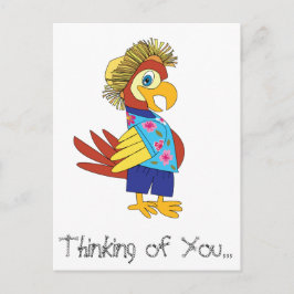Att tänka på You Island Parrot-vykort Vykort