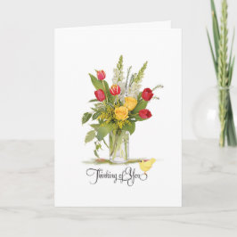 Att tänka på You Ro och Tulip Flower Bouquet Kort