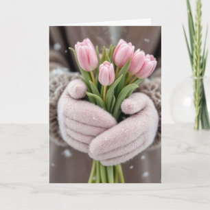 Att tänka på You Rosa Tulips Kort