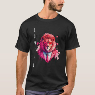 Att tillåta Kärlek är med hjärtdjur Alla hjärtans  T Shirt