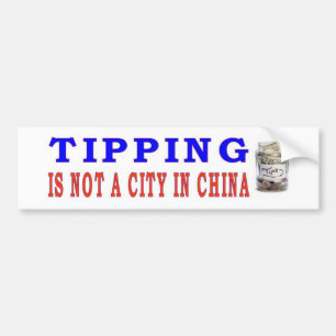 ATT TIPPA ÄR INTE EN STAD I CHINA BILDEKAL