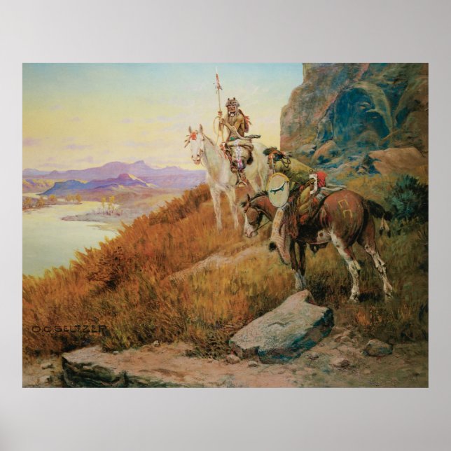 Att titta efter den vita mannens båtar av OC Seltz Poster (Framsidan)