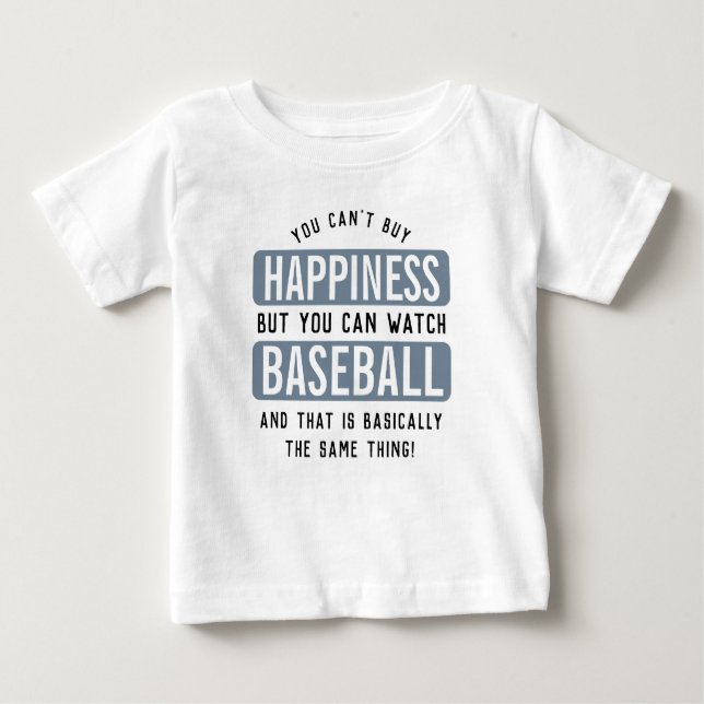 Att titta på Baseball är Happny Baseball. T Shirt (Framsida)