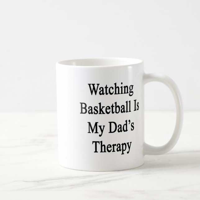 Att titta på Basketball är min Pappa-terapi Kaffemugg (Höger)