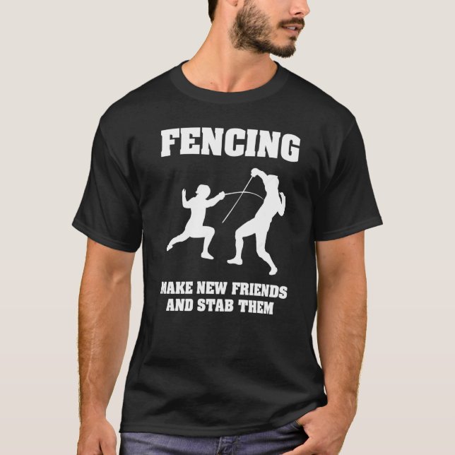 Att träffa nya vänner och sätta stopp för dem t shirt (Framsida)