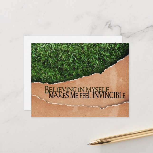 "Att tro på mig" Motiveringsbekräftelse Vykort (Fram/Back In Situ)