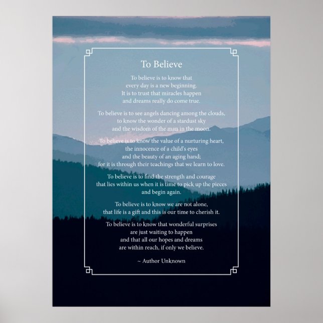 Att Tro Poster (Framsidan)