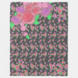 Att trycka på Cake Rosa ros Blommigt Ull Fleecefilt