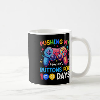 Att trycka på min lärares knapp i 100 skoldagar kaffemugg