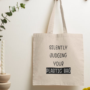 Att tyst bedöma din plastbag Eco Livsmedel Tygkasse