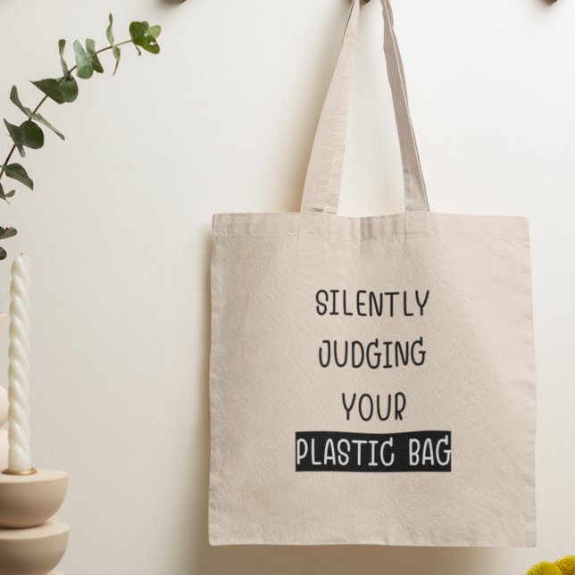 Att tyst bedöma din plastbag Eco Livsmedel Tygkasse (Get your eco-friendly tote today!)