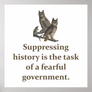 Att undertrycka historik är uppgiften - utbildning poster