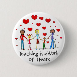 Att undervisa är en hjärtsnålknapp knapp