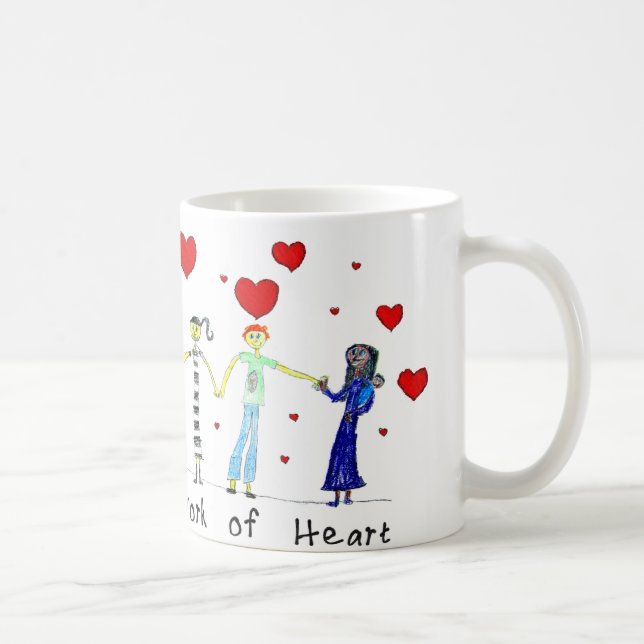 Att undervisa är ett Heart Mugg-arbete Kaffemugg (Höger)