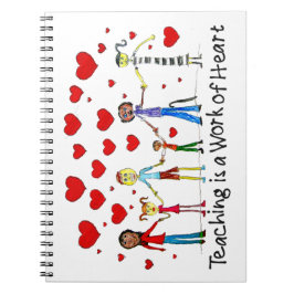 Att undervisa är ett hjärtearbete anteckningsbok med spiral