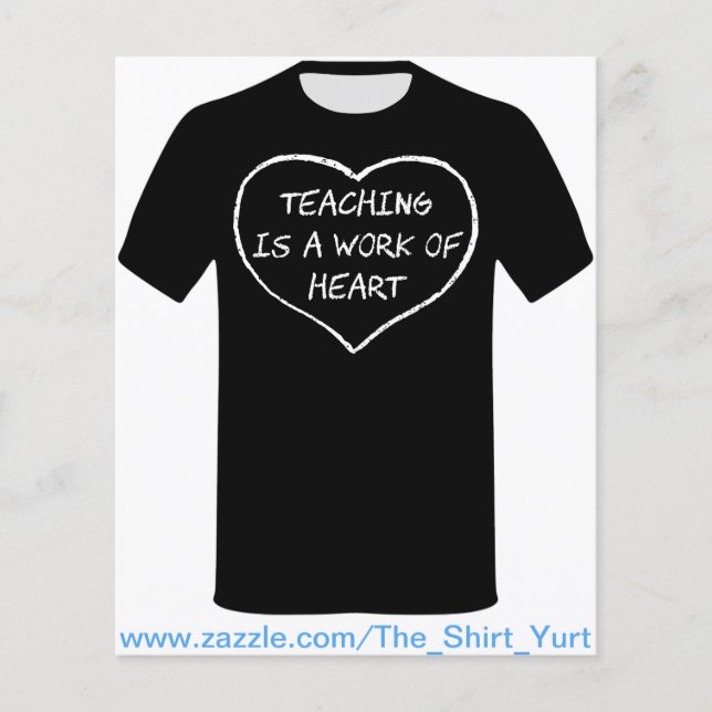 Att undervisa är ett hjärtearbete flygblad (Framsidan)