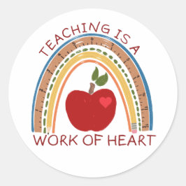 Att undervisa är ett hjärtearbete runt klistermärke
