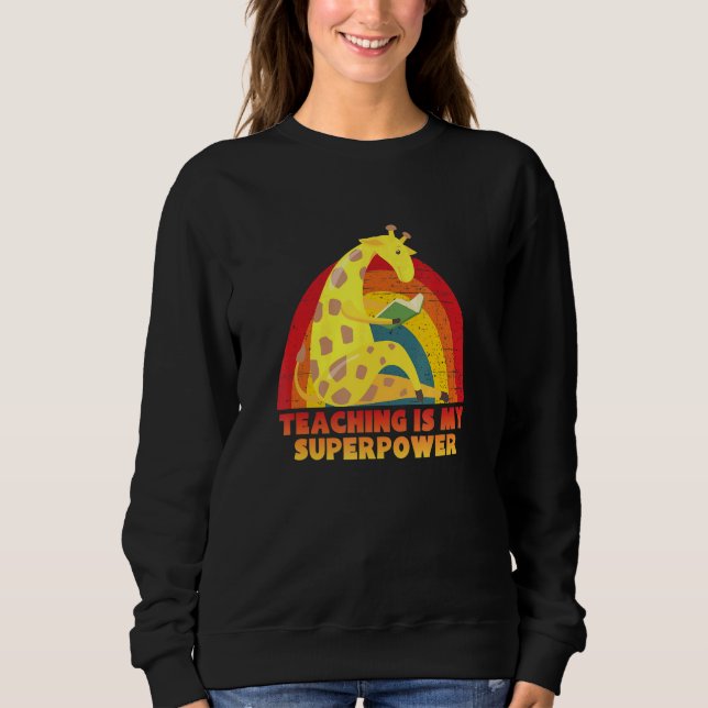Att undervisa är min supermaktsutbildare i Roligt T Shirt (Framsida)