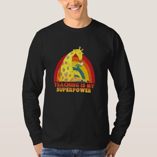 Att undervisa är min supermaktsutbildare i Roligt T Shirt (Framsida)