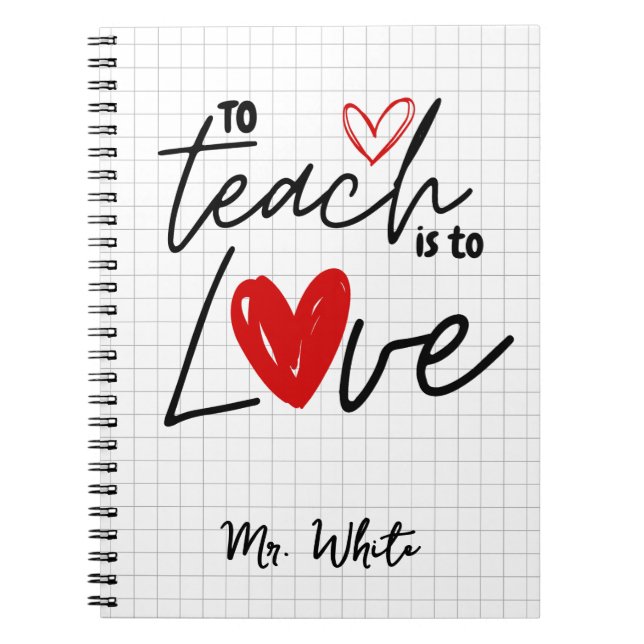 Att undervisa i kärlek lärares personlig anteckningsbok (Framsidan)