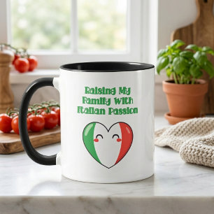 Att uppfostra min familj med italiensk passion des mugg