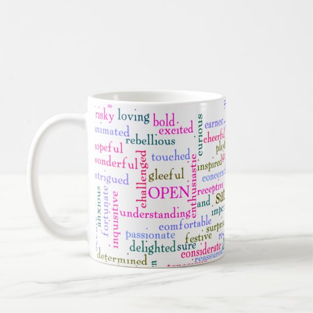 Att uppmuntra Ord Kaffemugg (Vänster)