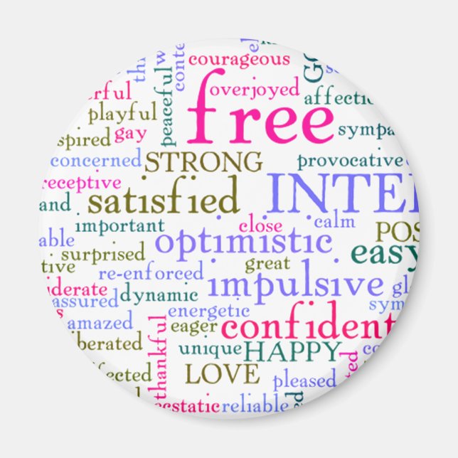 Att uppmuntra Ord Magnet (Framsidan)