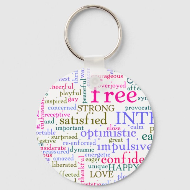 Att uppmuntra Ord Nyckelring (Framsida)