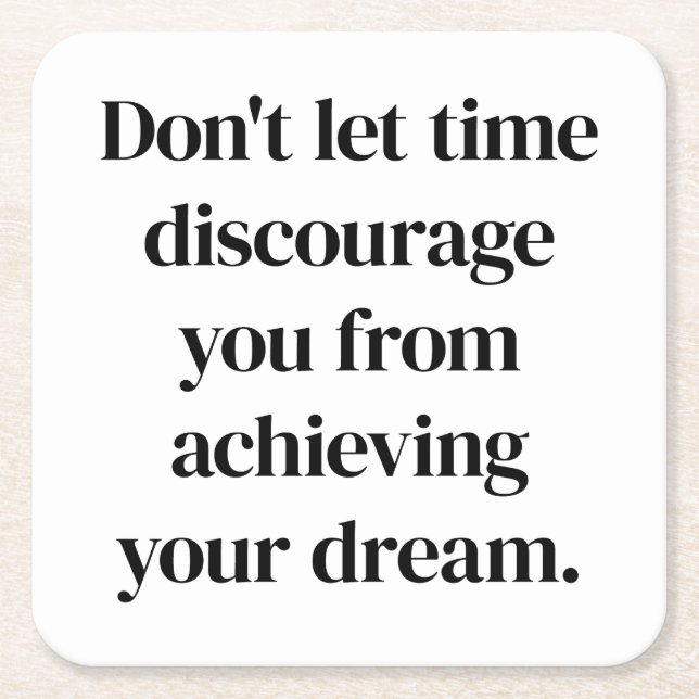 Att uppnå din drömmares Pappra Underlägg (Framsidan)