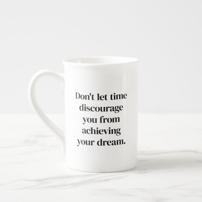 Att uppnå din drömspecialitet Mug Benporslin Mugg (Vänster)