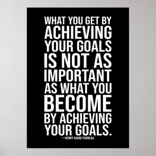 Att uppnå dina mål - Gym, Hustle, Success Poster