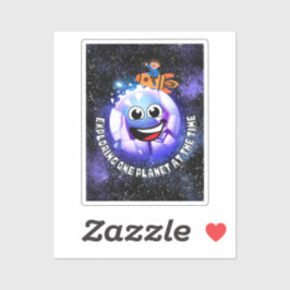 Att utforska en planet vid den tidpunkten. klistermärken