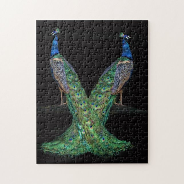 Att utmana två Peacock Puzzle Pussel (Vertikal)