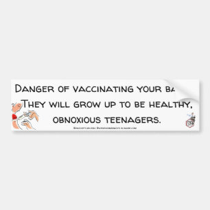 Att vaccinera riskerar: Sunda Obnoxious tonåringa Bildekal