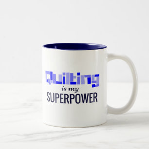 Att vaddera är min Superpower i blått Två-Tonad Mugg