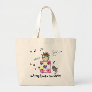 Att vaddera håller mig FÖRNUFTIG! Totebag Jumbo Tygkasse