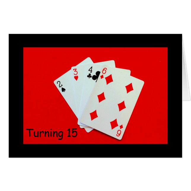 Att vända 15 är en stor affär! hälsningskort (Framsidan Horizontal)