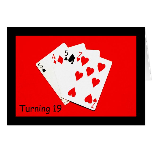 Att vända 19 är en stor affär! hälsningskort (Framsidan Horizontal)