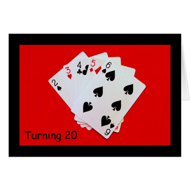 Att vända 20 är en stor affär! hälsningskort (Framsidan Horizontal)