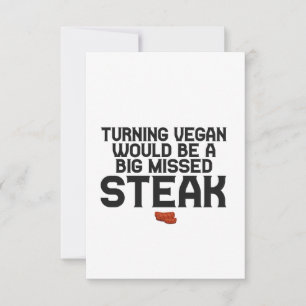 Att vända Vegan skulle vara en stor felslagen topp Tack Kort