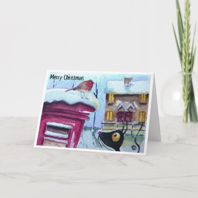 Att vänta postar! helgkort (Framsida)