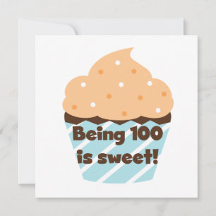 Att vara 100 är T-shirts och gåvor från sötfödelse Kort