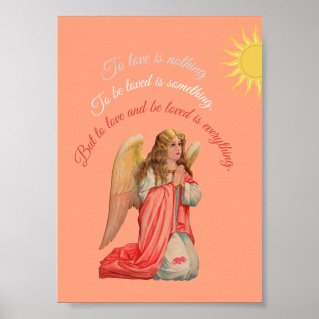 "Att vara älskad och kärlek är allt." Poster (Framsidan)
