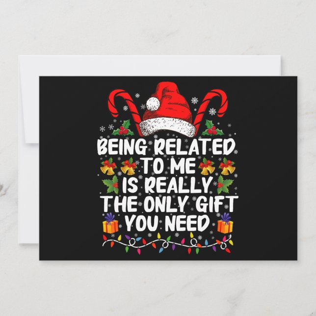 Att Vara Besläktad Med Mig Är Verkligen Den Enda G Inbjudningar (Framsida)