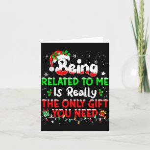 Att Vara Besläktad Med Mig Rolig Jul Familj Xmas N Kort