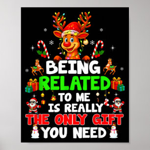 Att Vara Besläktad Med Mig Rolig Jul Familj Xmas N Poster