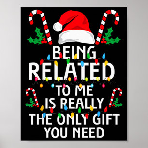 Att Vara Besläktad Med Mig Rolig Jul Familj Xmas N Poster