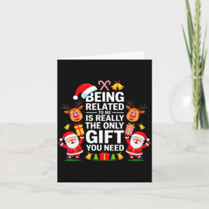 Att Vara Besläktad Med Mig Rolig Jul Familj Xmas T Kort